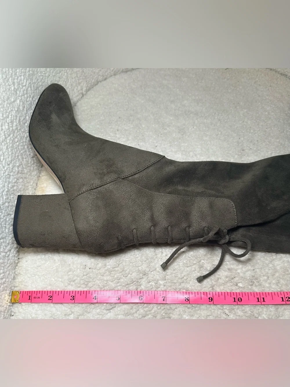 ALDO Adessi Green Olive Suede Tall Over-the-Knee Boots Fall Equestrian Preppy 7